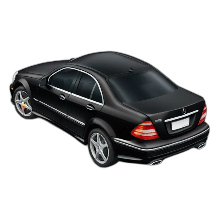 black mercedes benz c32 AMG sticker