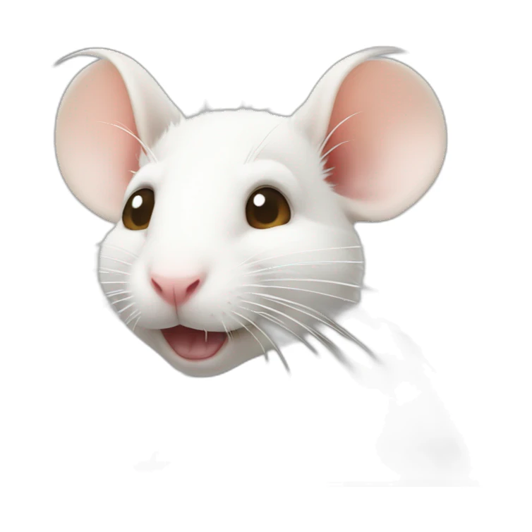 White rat old sticker