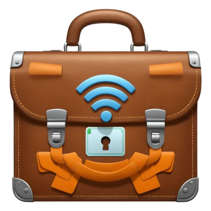 wifi money filled briefcase sticker