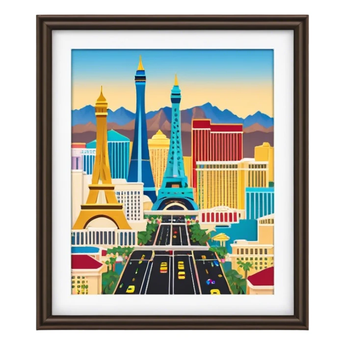 las vegas strip sticker