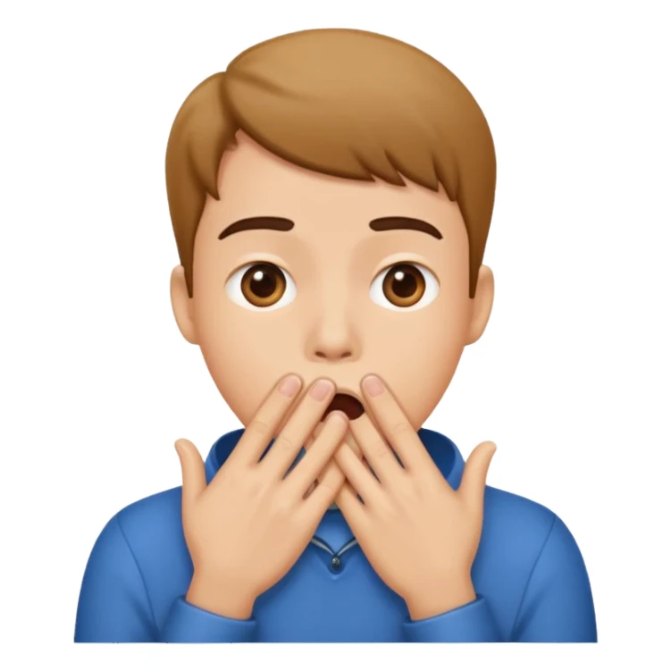 Covering mouth  sticker