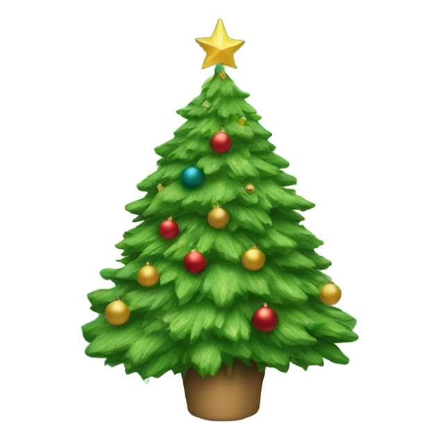 Christmas tree with Green door Ornament  sticker