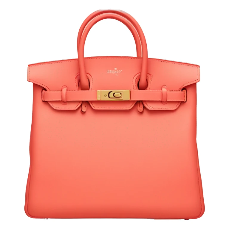 Coral color birkin bag sticker