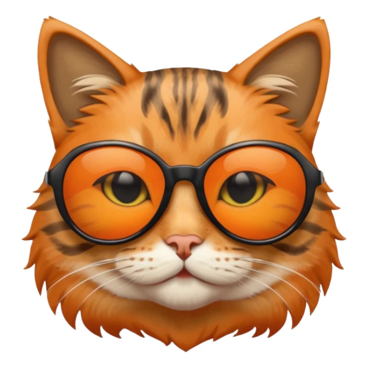 Cat wearing sunglasses sticker