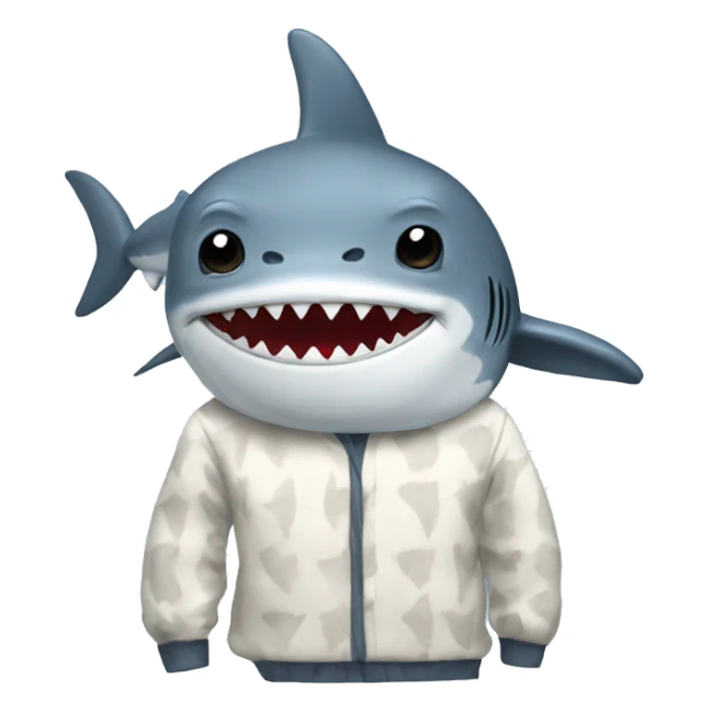 Shark wearing pajamas  sticker
