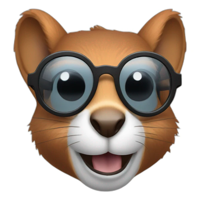 squirrel wearing polarized googles sticker