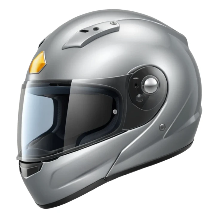 Shiny silver Motorcycle helmet sticker
