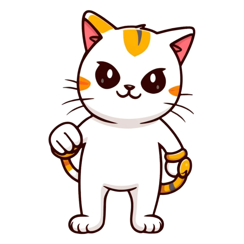 Cat knuckles sticker