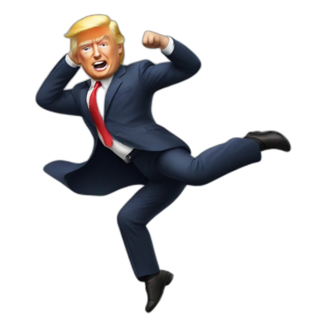trump-getting-jumped sticker