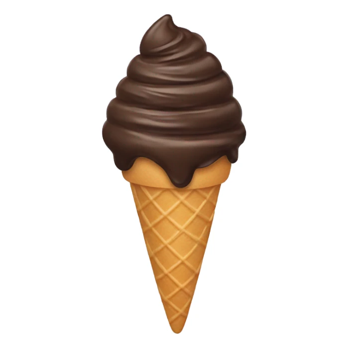 chocolate dipped ice cream cone sticker