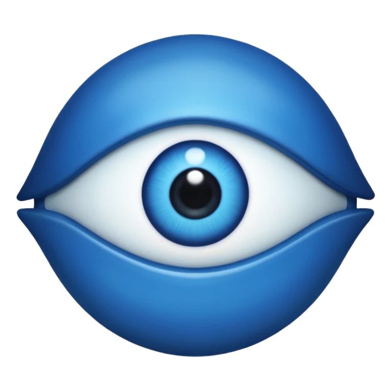 The eye from the evil eye is blue sticker