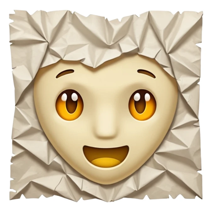 crumpled paper sticker