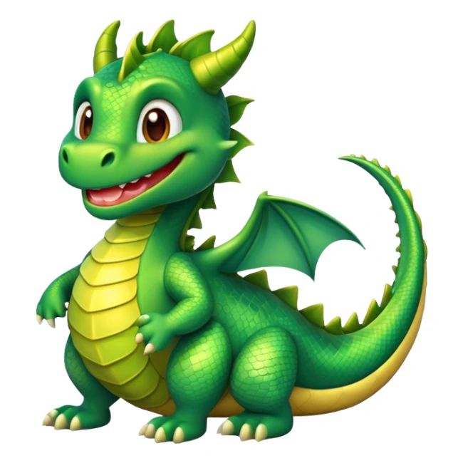 a happy dragon sticker