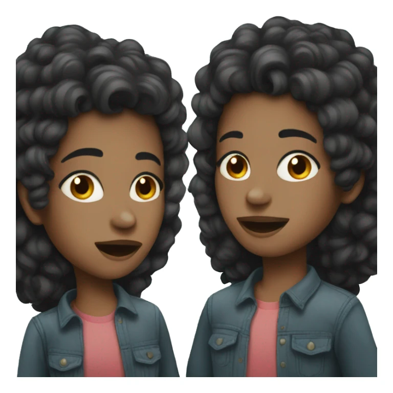 Dark hair twins sticker