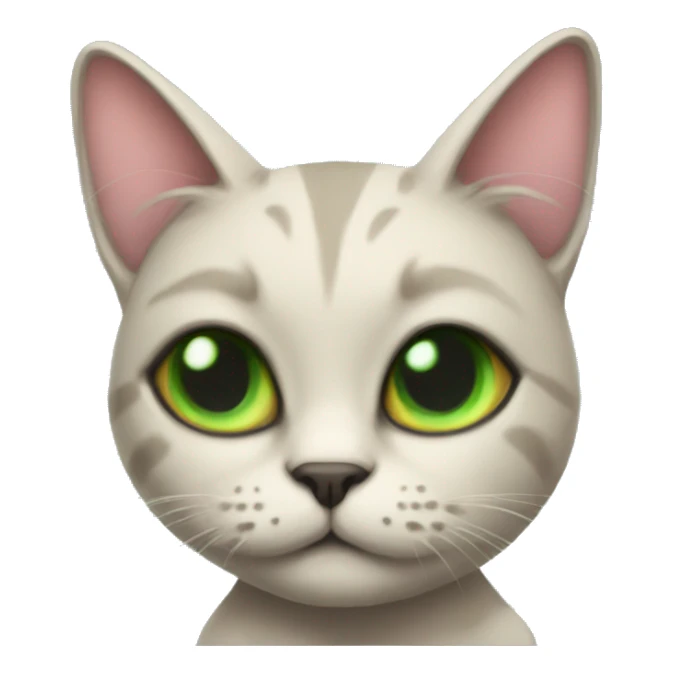 Alien cat wearing bow sticker