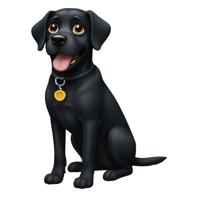 Black dog  sticker