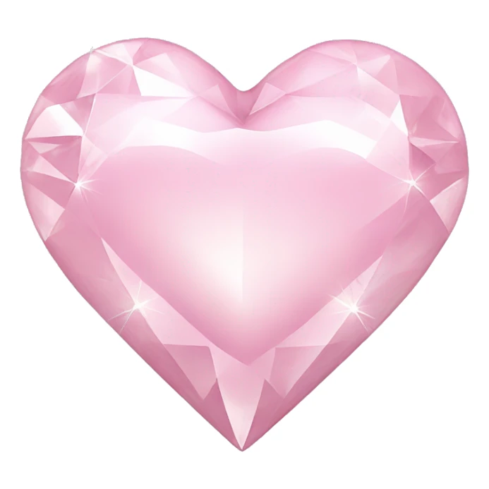 Pastel pink Heart with shiny diamonds on it sticker