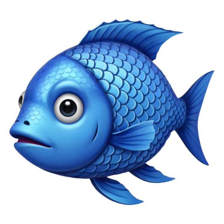 Fish with a really sad face  sticker