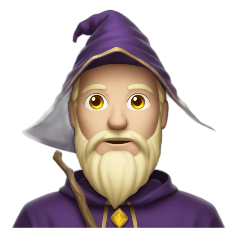 wizard man blonde sticker