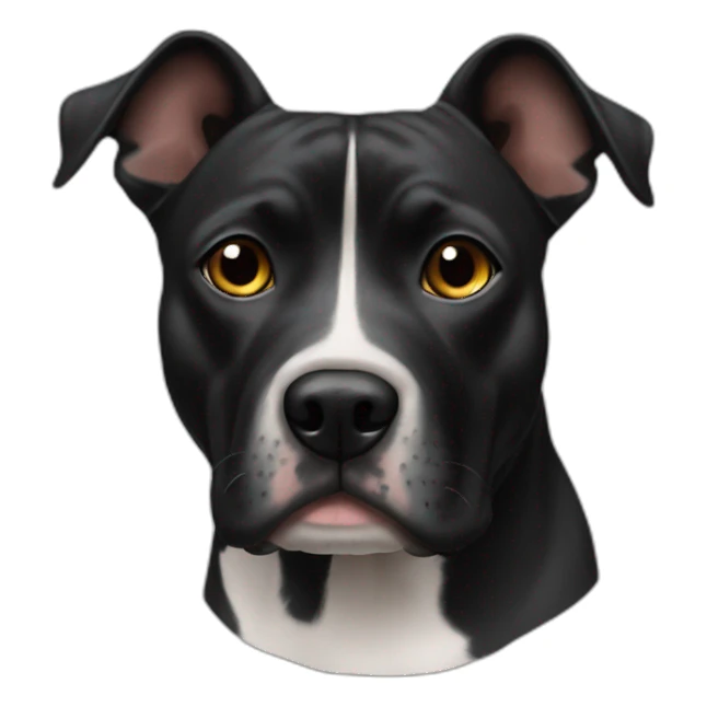 Staffi cabezon negro sticker