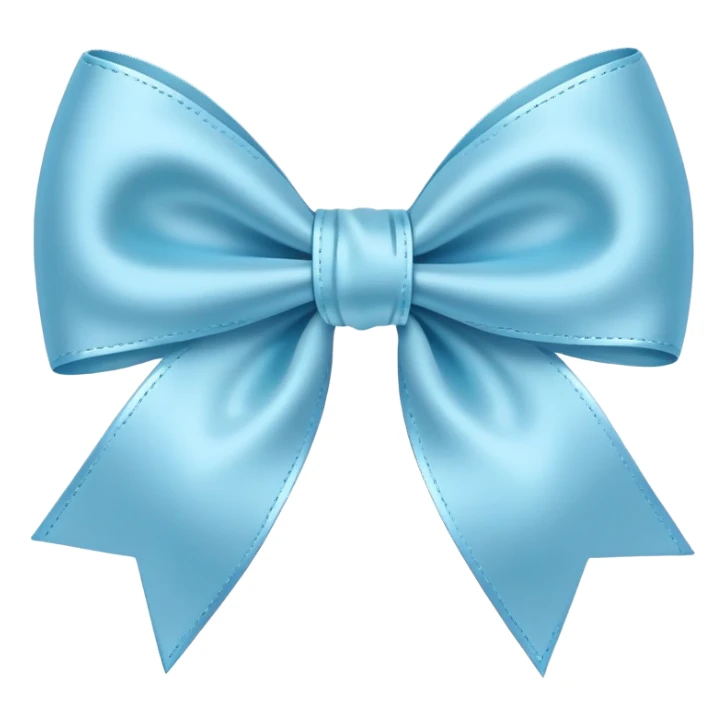 light blue bow, simple and cute sticker