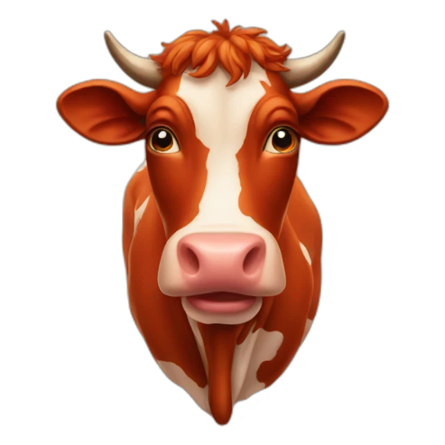 red cow sticker