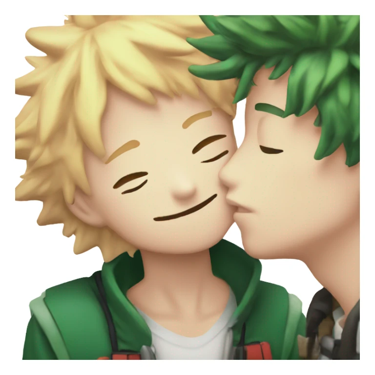 Bakugo kissing deku sticker