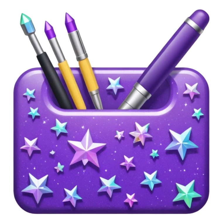Purple Glitter administrator tools sticker