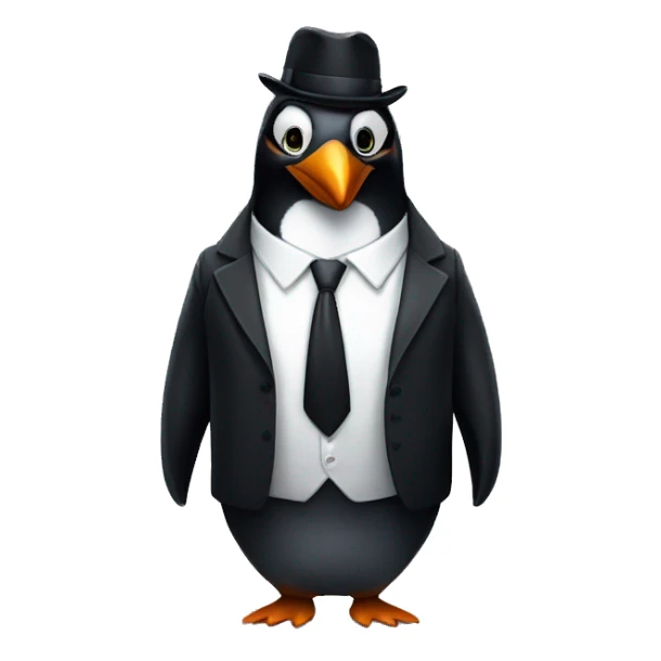 penguin as a mafia boss sticker