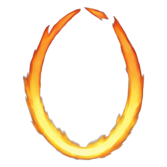 fiery halo sticker