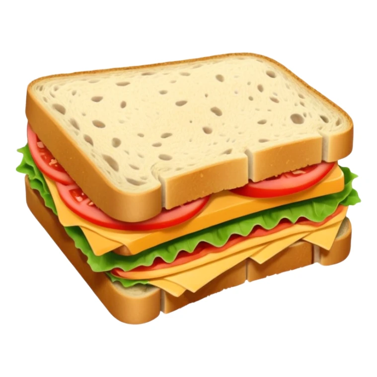 half sliced sandwich with no plate on base sticker