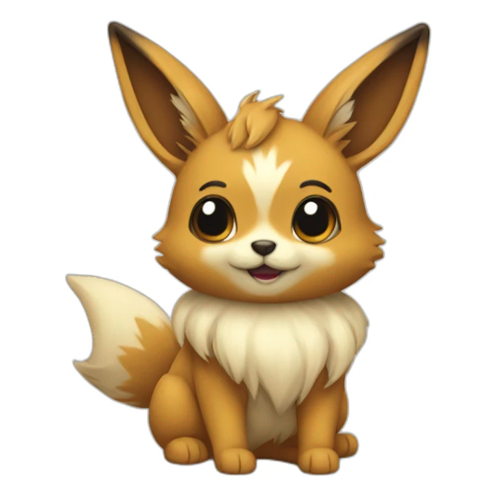 Evee avec un coeur sticker