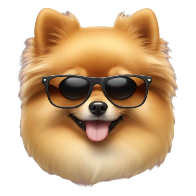 Pomeranian with sunglasses sticker