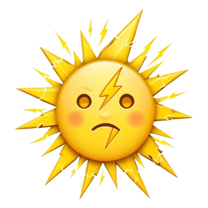 lightning flash yellow sticker