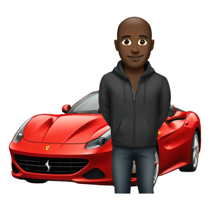 Black man in a Ferrari  sticker