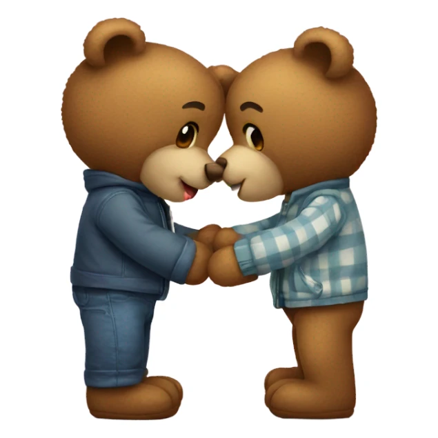 Teddy bears kissing romance  sticker