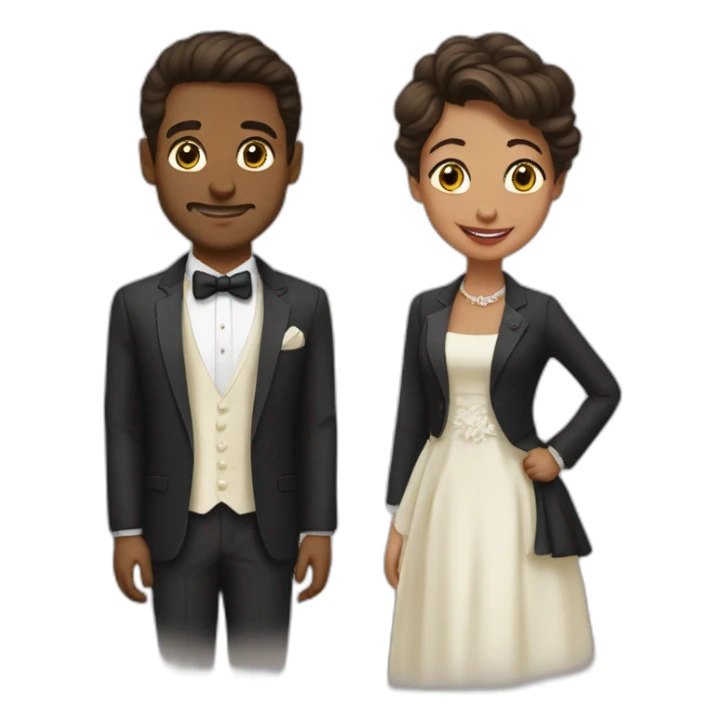 Gelin ve damat sticker