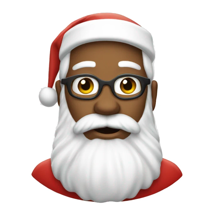 WHITE Santa Claus WHITE sticker