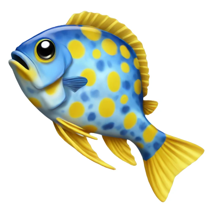 yellow spotted fish sticker
