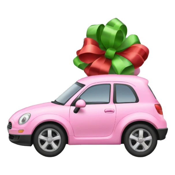 Create me a Christmas light pink car sticker