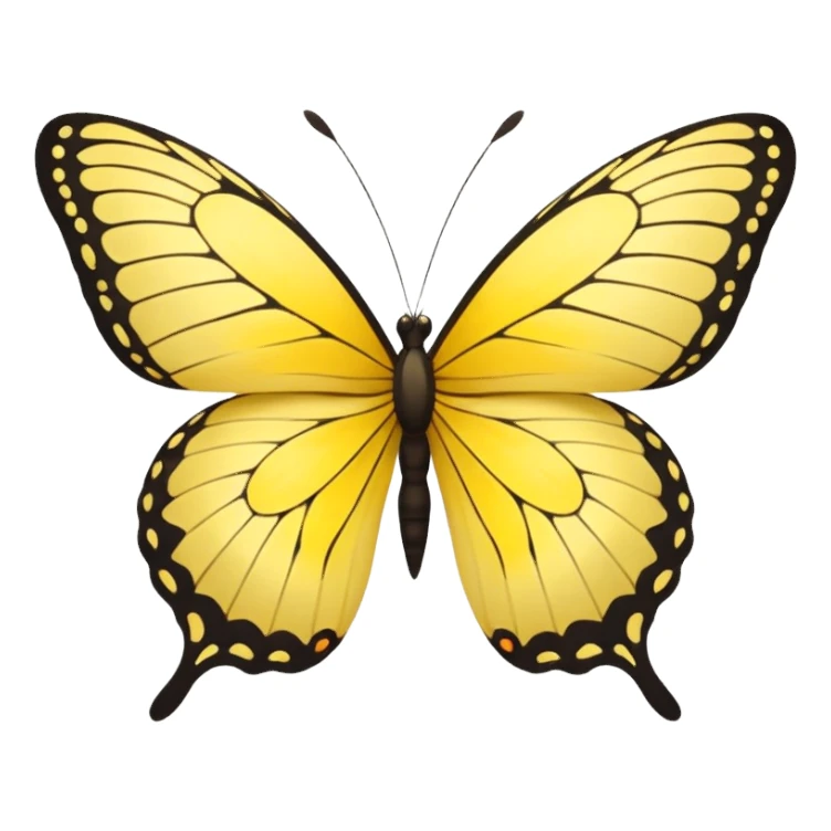 yellow butterfly sticker