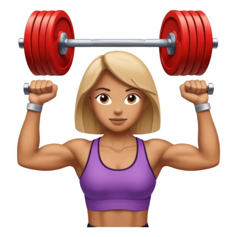 donna che solleva pesi sticker