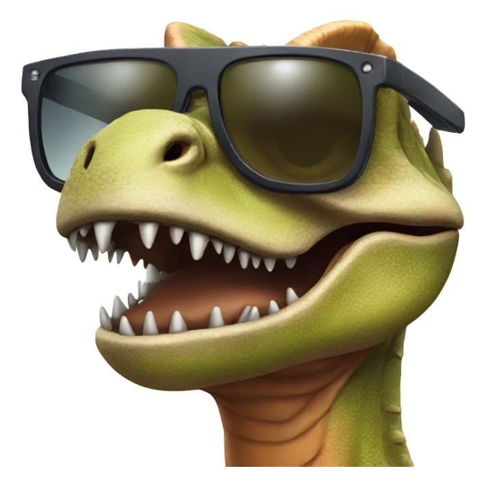 dinosaur wearing sunglasses sticker