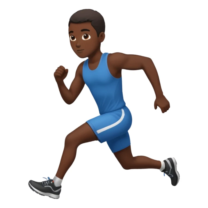 black man chasing a kid sticker