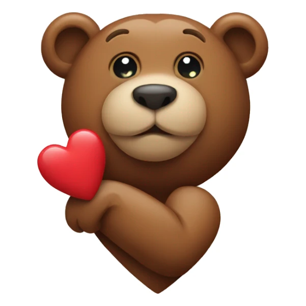 Heart with bear  sticker