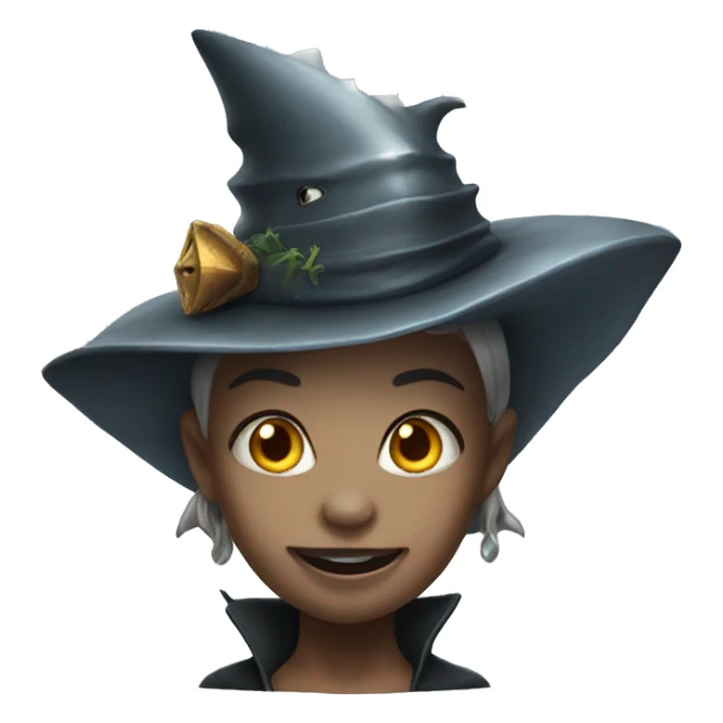 shark witch tophat sticker