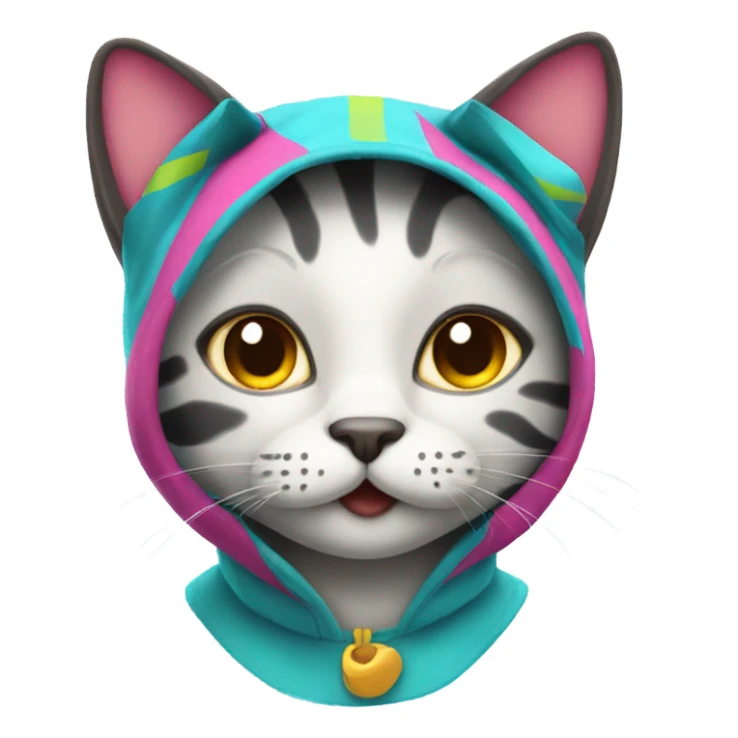 Cat wear cat costume sticker