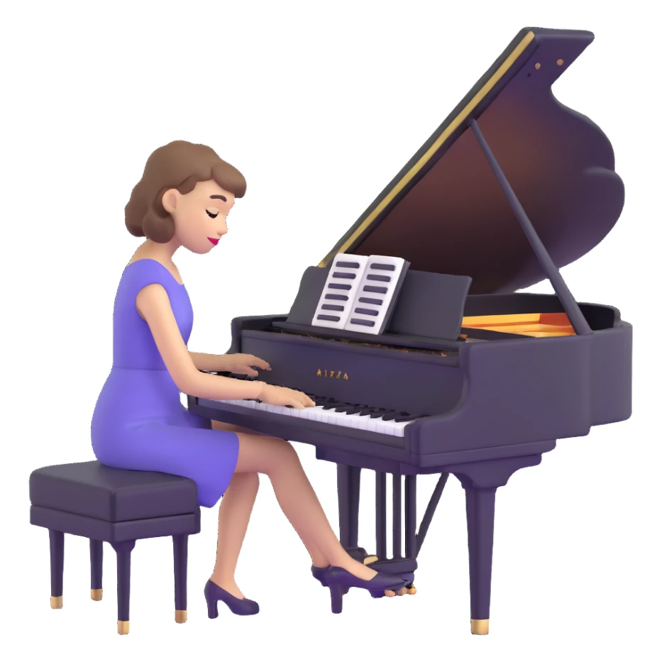 Arizona Muse playing the piano sticker