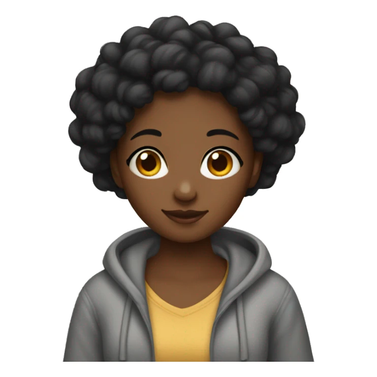 Cozy black girl sticker