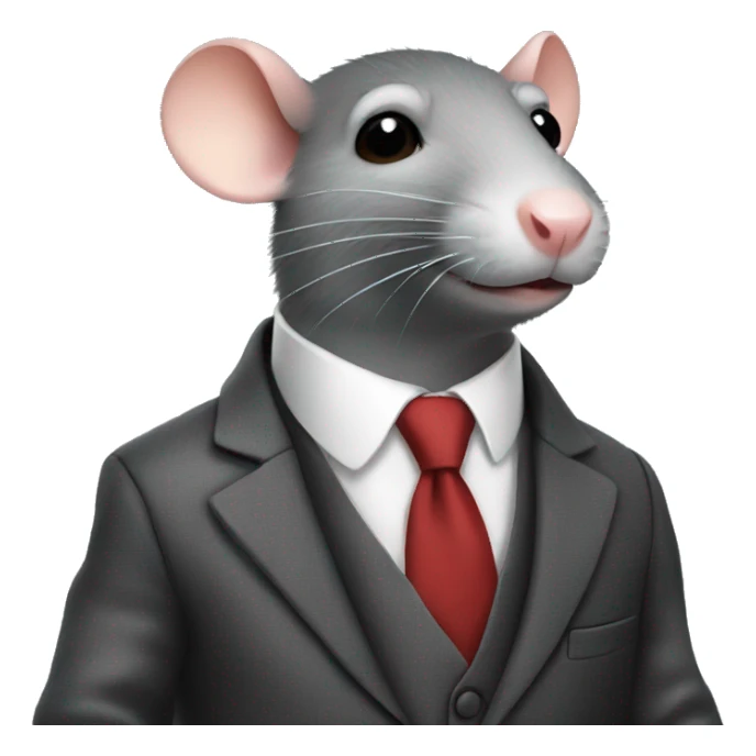 rat wearing a suit  sticker